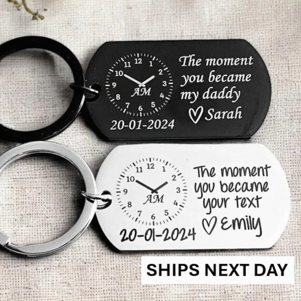 Photo of Personalised The Moment You Became My Daddy Keyring By LushKeepsake on Etsy
