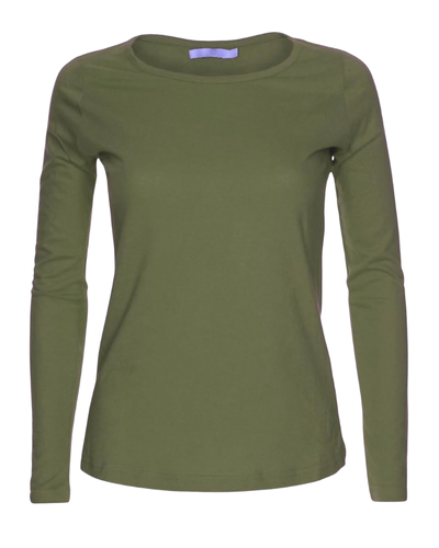 LessThanTenQuid Ladies Womens Plain Stretchy Long Sleeve Round Neck Top