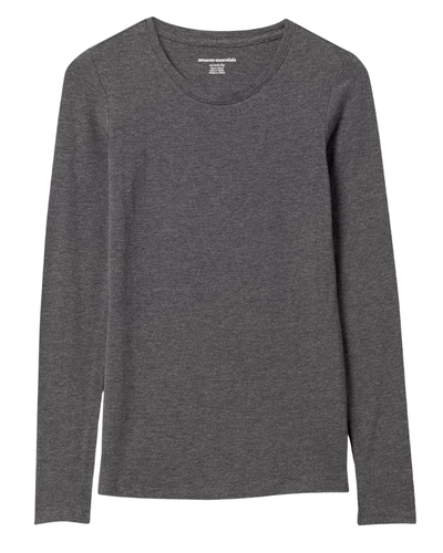 Amazon Essentials Women's Regular-Fit Long-Sleeve Crewneck T-Shirt