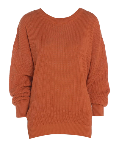 AN Direct Womens Oversized Ladies Fishnet Knitted Baggy Chunky Jumper Ladies Loose Sweater Top