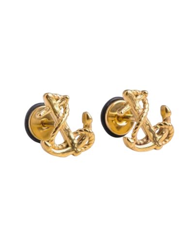 Feilok Stainless Steel Anchor Women Ladies Earrings Ear Stud Hoop for Women Girl Jewelry