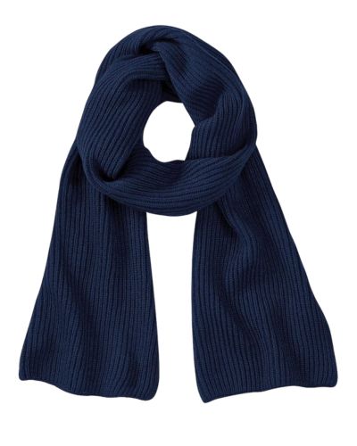 Beechfield Ladies/Womens Metro Knitted Winter Scarf (One Size) (French Navy)