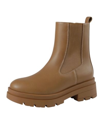 Harvest Land Women's Chelsea Ankle Boots Mid Calf Side Elastic Platform Chunky Slip on Fall Winter Booties