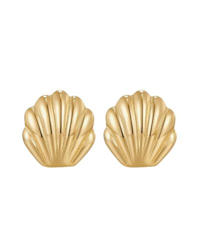 LILIE&WHITE Gold Seashell and Starfish Stud Earrings for Women – Nautical Sea Life Beach Jewelry, Ocean-Inspired Summer Earrings, Coastal Fashion