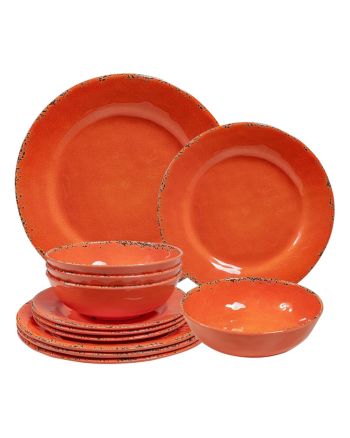 Image of orange dinner plates