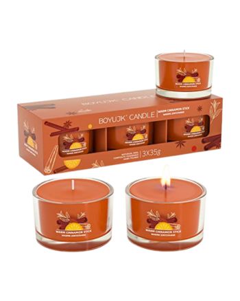 Image of three pumpkin spice candles